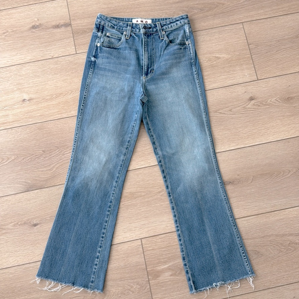 Amo High rise Kick crop denim in Topanga size 27